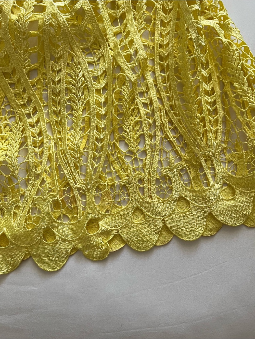 MOSSMAN REVIVAL LACE CROCHET SHORT SLEEVE MIDI DRESS YELLOW SIZE US 4 AUS 8 - Picture 16 of 16